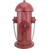 Design Toscano Fire Hydrant Statue Puppy Pee Post and Pet Storage Container, Indoor/Outdoor, Medium 18 Inch Tall, Metal, Rustic Red Paint(Fire Hydrant)