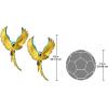Design Toscano Flapping Macaw Bird Tropical Decor Wall Sculpture, 16 Inch, Polyresin, Full Color(16 Inch  Set of Two)