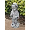 Design Toscano Francis of Assisi Blessing Religious Garden Decor Statue with Bird Bath Feeder, 19 inches Tall, Cast Stone Resin, Gray Stone Finish(Two Tone Stone)