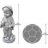 Design Toscano Francis of Assisi Blessing Religious Garden Decor Statue with Bird Bath Feeder, 19 inches Tall, Cast Stone Resin, Gray Stone Finish(Two Tone Stone)