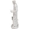 Design Toscano Francis of Assisi Blessing Religious Garden Decor Statue with Bird Bath Feeder, 19 inches Tall, Cast Stone Resin, Gray Stone Finish(White)