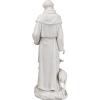 Design Toscano Francis of Assisi Blessing Religious Garden Decor Statue with Bird Bath Feeder, 19 inches Tall, Cast Stone Resin, Gray Stone Finish(White)