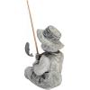 Design Toscano Frederic the Little Fisherman of Avignon Boy Fishing Garden Statue, 15 Inch Tall, Cast Stone Resin, Two Tone Stone Finish(Frederic the Little Fisherman)