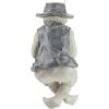 Design Toscano Frederic the Little Fisherman of Avignon Boy Fishing Garden Statue, 15 Inch Tall, Cast Stone Resin, Two Tone Stone Finish(Frederic the Little Fisherman)
