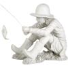 Design Toscano Frederic the Little Fisherman of Avignon Boy Fishing Garden Statue, 15 Inch Tall, Cast Stone Resin, Two Tone Stone Finish(Gone Fishing Fisherman)