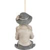 Design Toscano Frederic the Little Fisherman of Avignon Boy Fishing Garden Statue, 15 Inch Tall, Cast Stone Resin, Two Tone Stone Finish(Medium Nellies Big Catch)