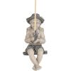 Design Toscano Frederic the Little Fisherman of Avignon Boy Fishing Garden Statue, 15 Inch Tall, Cast Stone Resin, Two Tone Stone Finish(Medium Nellies Big Catch)
