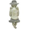 Design Toscano Frederic the Little Fisherman of Avignon Boy Fishing Garden Statue, 15 Inch Tall, Cast Stone Resin, Two Tone Stone Finish(Small Nellies Big Catch)