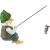 Design Toscano Frederic the Little Fisherman of Avignon Boy Fishing Garden Statue, 15 Inch Tall, Cast Stone Resin, Two Tone Stone Finish(Ziggy the Fishing Gnome)