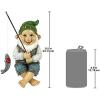 Design Toscano Frederic the Little Fisherman of Avignon Boy Fishing Garden Statue, 15 Inch Tall, Cast Stone Resin, Two Tone Stone Finish(Ziggy the Fishing Gnome)