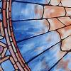 Design Toscano GM1013 Tiffany’s Holy Dove of Peace Art Glass Round Suncatcher Window Panel, 6 inches wide, 6 inches tall, Stained Glass, Blue Enamel
