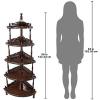 Design Toscano GR253 Five Tier Edwardian Corner Shelf,Walnut