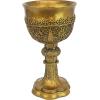 Design Toscano Golden Chalice King Arthur Statue Medieval Decor Decorative Gothic Goblet Sculpture, 9 Inch, Cast Stone Resin, Metallic Gold Finish