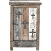 Design Toscano Gothic Sanctuary Side Table Cabinet, grey