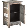 Design Toscano Gothic Sanctuary Side Table Cabinet, grey