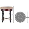 Design Toscano Grand Duchess Vanity Stool, 17 Inch, Walnut(Set of 2)