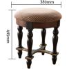 Design Toscano Grand Duchess Vanity Stool, 17 Inch, Walnut(Single)