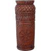 Design Toscano Grand Tiki Face Kanaloa Teeth Indoor/Outdoor Side Table Statue, Patio, Bar, Den, 20 inch tall, Cast Stone Resin, Woodtone Finish(Faux Woodtone Finish)