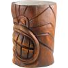 Design Toscano Grand Tiki Face Kanaloa Teeth Indoor/Outdoor Side Table Statue, Patio, Bar, Den, 20 inch tall, Cast Stone Resin, Woodtone Finish(Handcast Polyresin  Woodtone Finish)