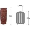 Design Toscano Grand Tiki Face Kanaloa Teeth Indoor/Outdoor Side Table Statue, Patio, Bar, Den, 20 inch tall, Cast Stone Resin, Woodtone Finish(Woodtone)