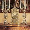 Design Toscano Grande Chateau Beaumont Candelabra Candle Holders, Set of Two, 20 Inch Tall, Cast Stone Resin, Metallic Gold Finish