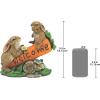Design Toscano HF317387 Bunny Bunch Rabbits Outdoor Garden Statue Welcome Sign, 10 Inch, Full Color