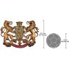 Design Toscano Heraldic Royal Lions Coat of Arms Wall Sculpture, 30 Inch, Full Color