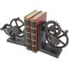 Design Toscano Industrial Gear Sculptural Iron Bookends