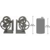 Design Toscano Industrial Gear Sculptural Iron Bookends