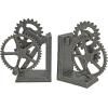 Design Toscano Industrial Gear Sculptural Iron Bookends