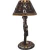 Design Toscano Isis Diety Egyptian Decor Accent Sculptural Desk Table Lamp, 9 inches wide, 17 inches tall, Cast Stone Resin, Black & Gold Finish