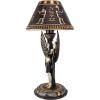 Design Toscano Isis Diety Egyptian Decor Accent Sculptural Desk Table Lamp, 9 inches wide, 17 inches tall, Cast Stone Resin, Black & Gold Finish