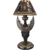 Design Toscano Isis Diety Egyptian Decor Accent Sculptural Desk Table Lamp, 9 inches wide, 17 inches tall, Cast Stone Resin, Black & Gold Finish
