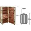 Design Toscano Italian-Style World Map Cocktail Bar Steamer Trunk, 49.5 Inch, full color