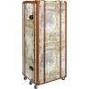 Design Toscano Italian-Style World Map Cocktail Bar Steamer Trunk, 49.5 Inch, full color