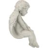 Design Toscano JE101261 Angel of Meditation Shelf Sitting Statue, 13 Inch, Polyresin, Antique Stone(Meditation)