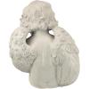 Design Toscano JE101261 Angel of Meditation Shelf Sitting Statue, 13 Inch, Polyresin, Antique Stone(Meditation)