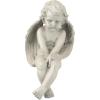 Design Toscano JE101261 Angel of Meditation Shelf Sitting Statue, 13 Inch, Polyresin, Antique Stone(Meditation)