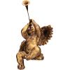 Design Toscano JE930801 Trumpeting Angels of Peter’s Square Holiday Statue Ornaments, Set of Two, Boy & Girl, 7 inches Wide, 13 inches Tall, Handcast Polyresin, Antique Gold Finish(Boy)