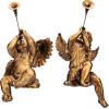 Design Toscano JE930801 Trumpeting Angels of Peter’s Square Holiday Statue Ornaments, Set of Two, Boy & Girl, 7 inches Wide, 13 inches Tall, Handcast Polyresin, Antique Gold Finish(Boy & Girl)