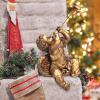 Design Toscano JE930801 Trumpeting Angels of Peter’s Square Holiday Statue Ornaments, Set of Two, Boy & Girl, 7 inches Wide, 13 inches Tall, Handcast Polyresin, Antique Gold Finish(Boy)