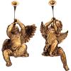 Design Toscano JE930801 Trumpeting Angels of Peter’s Square Holiday Statue Ornaments, Set of Two, Boy & Girl, 7 inches Wide, 13 inches Tall, Handcast Polyresin, Antique Gold Finish(Boy & Girl)