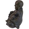Design Toscano Jolly Hotei Laughing Man Asian Decor Indoor/Outdoor Garden Statue, 26 inches tall, Cast Stone Resin, Two Tone Stone Finish(Medium Laughing Buddha Happy Hotei)