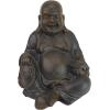 Design Toscano Jolly Hotei Laughing Man Asian Decor Indoor/Outdoor Garden Statue, 26 inches tall, Cast Stone Resin, Two Tone Stone Finish(Medium Laughing Buddha Happy Hotei)