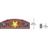 Design Toscano Lady Astor Demi-Lune Stained Glass Window Hanging Panel, 32 Inch, Amethyst Moon, 0.50″ x 33.50″(Ambrosia Wine)