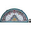 Design Toscano Lady Astor Demi-Lune Stained Glass Window Hanging Panel, 32 Inch, Amethyst Moon, 0.50″ x 33.50″(Amethyst Moon)