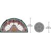 Design Toscano Lady Astor Demi-Lune Stained Glass Window Hanging Panel, 32 Inch, Amethyst Moon, 0.50″ x 33.50″(Amethyst Moon)