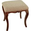 Design Toscano Lady Guinevere Vanity Stool, 18.5 Inch, Cherry Finish