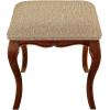 Design Toscano Lady Guinevere Vanity Stool, 18.5 Inch, Cherry Finish