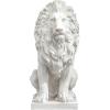 Design Toscano Lion of Florence Sentinel Indoor/Outdoor Animal Statue, 28 Inch Tall, Cast Stone Resin, Antique Stone Finish